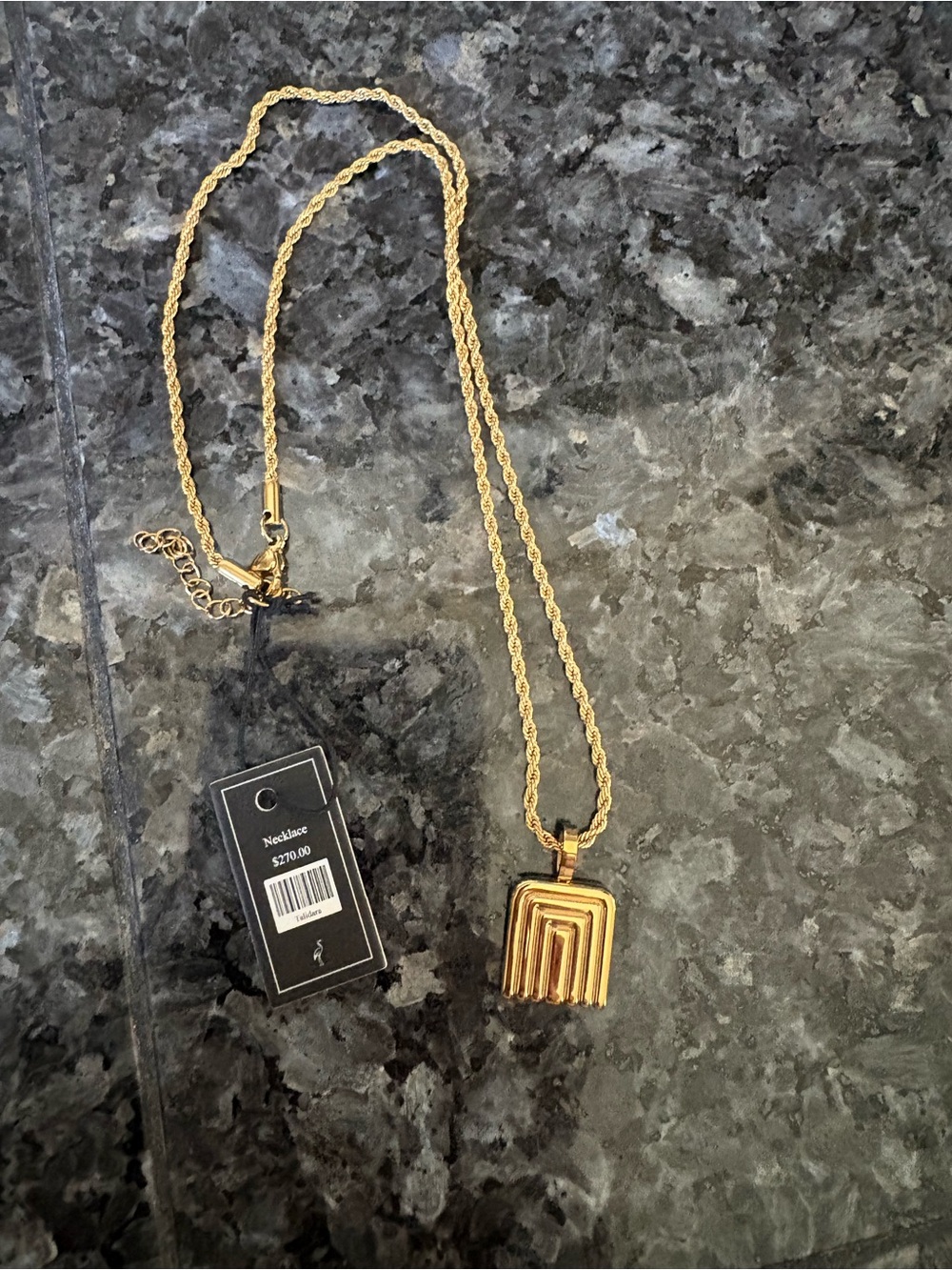 Gold-Tone Geometric Pendant Necklace - wWomen Jewelry